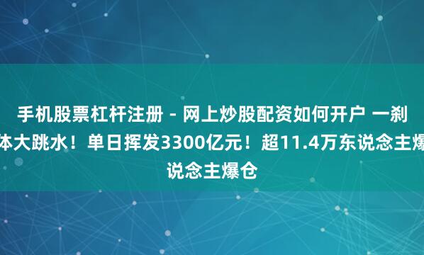手机股票杠杆注册 - 网上炒股配资如何开户 一刹集体大跳水！单日挥发3300亿元！超11.4万东说念主爆仓