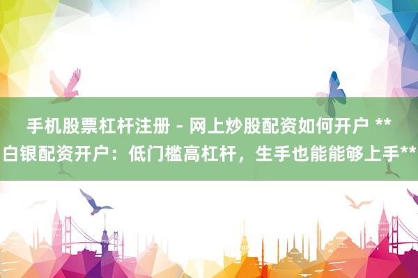 手机股票杠杆注册 - 网上炒股配资如何开户 **白银配资开户：低门槛高杠杆，生手也能能够上手**